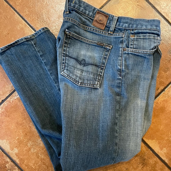 AGAVE MADE IN USA Classic Straight Gringo Jeans in Blue Brown Flex Size 34 $198 - Picture 3 of 11